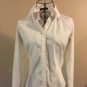Express white button down